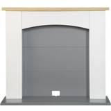 Electric Fireplaces Adam Huxley Electric Stove Fireplace in Pure White & Grey, 39 Inch