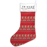 White Stockings Friends Gingerbread Christmas Stocking 45cm