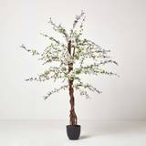 Homescapes Blossom Tree with White Silk Flowers Artificial Plant