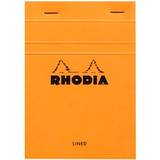 Rhodia Top-Stapled Notepad Orange, Ruled, 4" x 6"