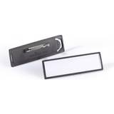 Durable CLIP-CARD NAME BADGE with PIN 17x67mm Black Pack of 25