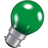 Green Light Bulbs Crompton Colourglazed Round 15W Green BC-B22d
