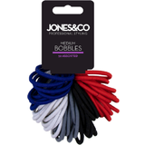 Red Hair Accessories Bulk Pack Of 50 Medium Hair Bands Bobbles Assorted Colours Red White Blue Black Grey