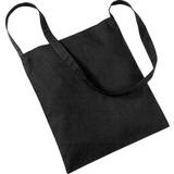 Black Fabric Tote Bags Westford Mill Sling Tote Bag 8 Litres (Pack of 2) (One Size) (Black)