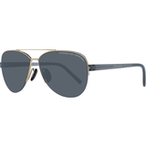 Porsche Design Sunglasses Porsche Design Mens P8676 D 58 Gold