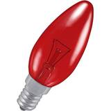 E14 Incandescent Lamps Crompton Fireglow Candle 40W Red SES-E14