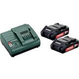 Batteries - LiPo - Power Tool Batteries Batteries & Chargers Metabo Basic Set 18V 2x2.0 Ah