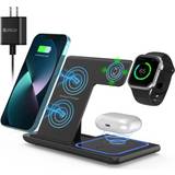 Green - Wireless Chargers Batteries & Chargers 3 in 1 Wireless Charger Station