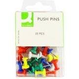 Paper Clips & Magnets Q-CONNECT Push Pins Assorted (Pack of 250) KF02029Q
