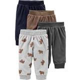 Multicoloured - Sweatshirt pants Trousers Carter's Baby Boy's Fleece Pants 4-pack - Grey/Navy/Brown/Bear Print