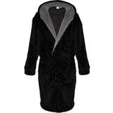 Black - Men Robes Duke Newquay 2 Super Soft Dressing Gown with Hood