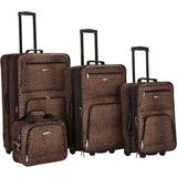 Outer Compartments Suitcase Sets Rockland Jungle - Set of 4