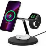 Charging Stand Batteries & Chargers Belkin BoostCharge Pro 3-in-1 Wireless Charger with Official MagSafe Charging 15W WIZ017ttBK