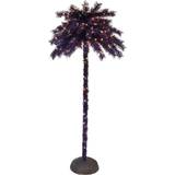 Purple Christmas Trees Puleo International 6ft. Pre-Lit Purple & Black Palm Tree Purple 6 Foot Christmas Tree
