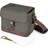 Picnic Time 762-00-140-000-0 Beer Caddy Cooler Tote with Opener Khaki Green & Brown
