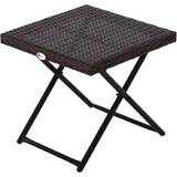 Outdoor Coffee Tables Garden & Outdoor Furniture OutSunny Folding Rattan Coffee Table