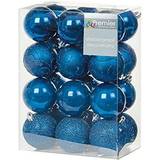 Premier Decorations 24 x 60mm Midnight Blue Balls Christmas Tree Ornament