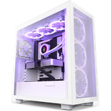 White Computer Cases NZXT H7 Flow Tempered Glass