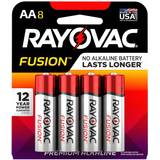 Rayovac Fusion Advanced AA Alkaline Battery, 8-Pk. -815-8TFUSK