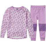 Purple Base Layer Children's Clothing Helly Hansen Kid's Graphic Lifa Merino Base Layer Set - Wisteria Purple (48175-681)
