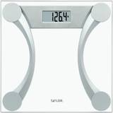 Taylor Clear Glass Digital Bathroom Scale with Metallic Accents