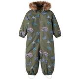Green Overalls Name It Snow10 Snowsuit - Olive Night with Truck (13209165)