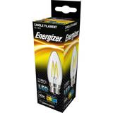Energizer LED Lamps Energizer 5w BC LED Clear Filament Dimmable Candle 2700k S12855