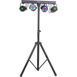 Ibiza Light DJLIGHT65 Light Stand with 2 x RGBW Par Cans and 2 x RG Lasers