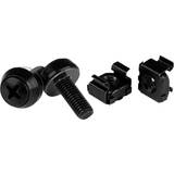 Cable Management StarTech StarTech.com M6 x 12mm Screws and Cage Nuts 100 Pack, Black M6 M