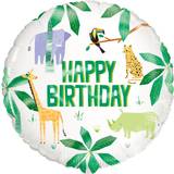 Unique Party Animal Safari Round Foil Balloon 18'' Jungle Safari Birthday Balloon