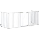 Pawhut Pet Safety Gate 5-Panel Playpen Fence 300x3x74.5cm