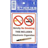 Indoor Vinyl Sticker White No Electronic Cigarettes V552 Castle Promotions