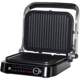 Single Griddles Homcom Grill and Panini Press Silver and Black