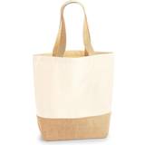 Top Handle Fabric Tote Bags Westford Mill Jute Base Canvas Shopper