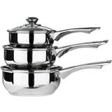Premier Housewares Mirrored Cookware Set with lid 3 Parts