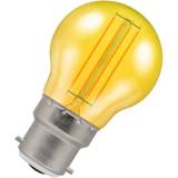 Yellow LED Lamps Crompton LED Filament Round 4.5W Yellow BC-B22d