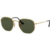 Gold Sunglasses Ray-Ban Hexagonal Flat RB3548N 001