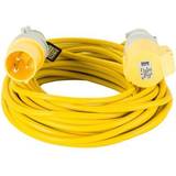 Defender E85111 14m Extension Lead 16A 1.5mm Cable Yellow 110V