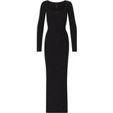 Black - Long Dresses SKIMS Soft Lounge Long Sleeve Dress - Onyx