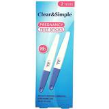 Non-Digital Self Tests Clear & Simple Pregnancy Test Sticks 2-pack