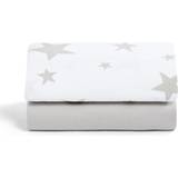 Grey Sheets Kid's Room Snüz Star Bedside Crib Fitted Sheets 2-pack