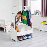 Hooks & Hangers Kid's Room Liberty House Toys Kids Hanging Rail with Extra Storage, none