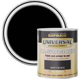 Rust-Oleum Metal Paint Rust-Oleum Universal Paint Matt 750Ml Wood Paint Black 0.75L