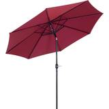Red Parasols & Accessories OutSunny 3m Patio Umbrella Outdoor Sunshade Canopy Tilt