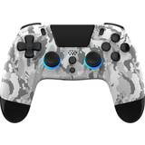 Grey Game Controllers Gioteck VX4 + PS4 Wireless RGB Controller Light Camo