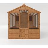 Greenhouses Mercia Garden Products 12 Traditional Apex Greenhouse Combi Shed