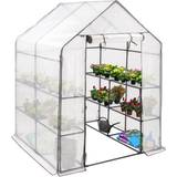 PVC Plastic Freestanding Greenhouses Christow Walk-In Greenhouse L Stainless steel PVC Plastic