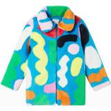 Fur jackets Stella McCartney Kid's Abstract Shape Faux-Fur Jacket - Blue