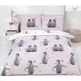 Orange Bed Set Kid's Room MCU Stjerneklare pingviner Sengetøj, Pink