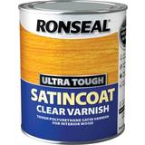 Transparent Paint Ronseal Ultra Tough Satincoat Varnish Wood Protection Clear 0.75L